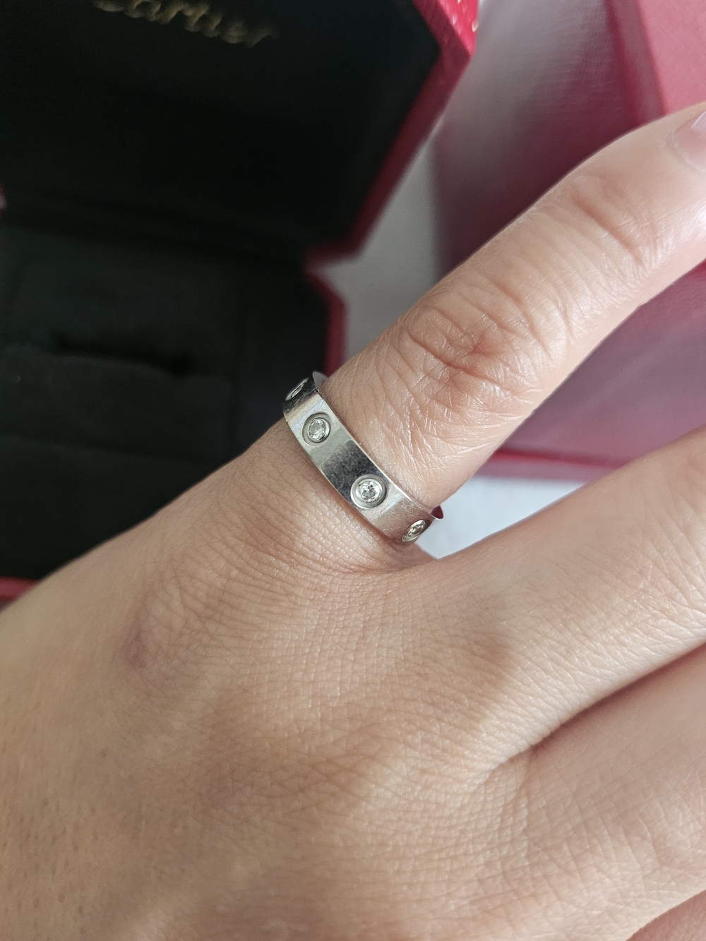 Cartier LOVE Small Model Diamond Band in White Gold - Picture 4 of 6